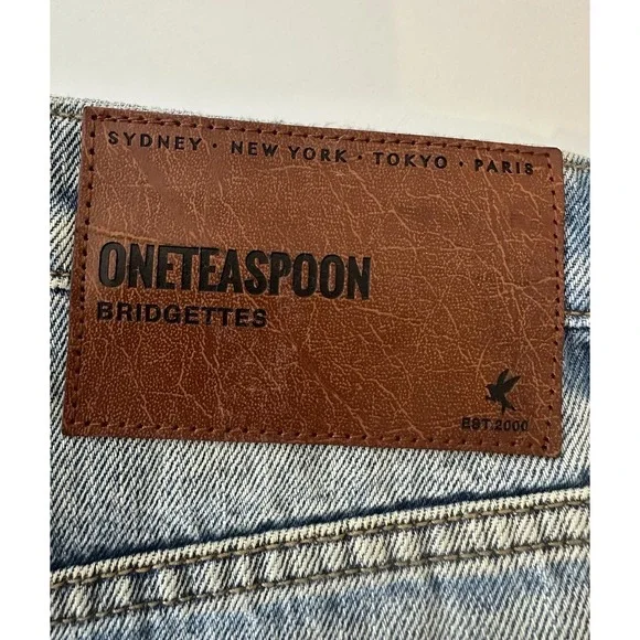 One‎ Teaspoon Jean Shorts Women 26 Blue Cutoff BRIDGETTES Distressed summer New